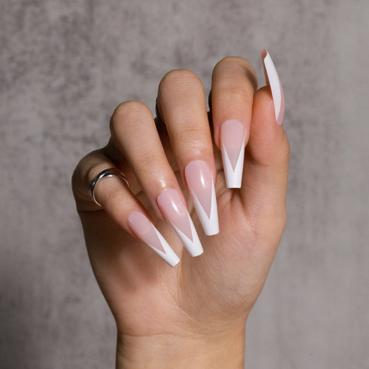 French Tip Nude Pink Nails