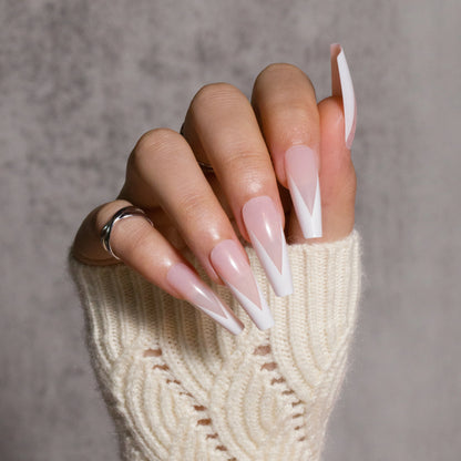 French Tip Nude Pink Nails