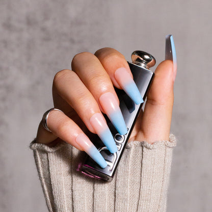 French Blue Press on Nails