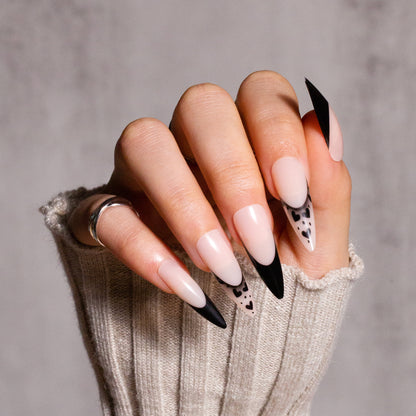 Black French Tip Press on Nails