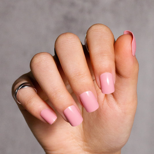 Baby Pink Press on Nails Short,Squoval