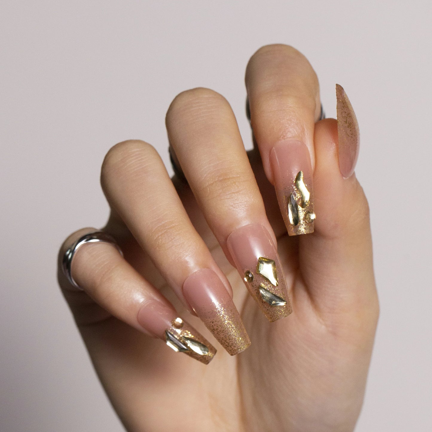 Metallic Gold Nails
