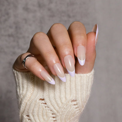 Light Purple French Style Nails